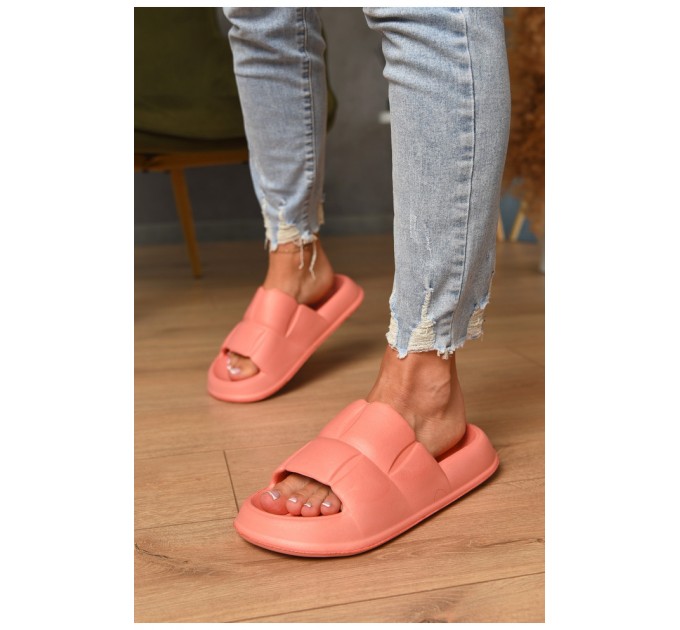 Шльопанці піна жіночі кораллового кольору 199330L