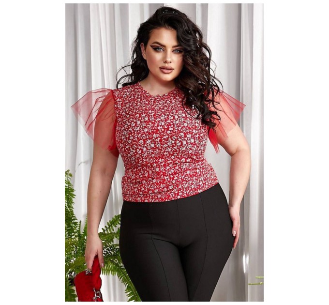 Блуза жіноча червоного кольору 199433L