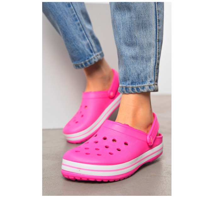 Крокси жіночі рожевого кольору 199541L