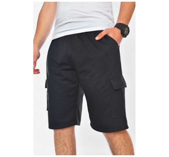 Шорты мужские однотонные черного цвета 199972L