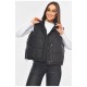 Жилетка жіноча однотонна чорного кольору 200300L