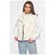 Жилетка жіноча однотонна білого кольору 200302L