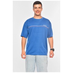 Футболка чоловіча батальна синього кольору 200454L