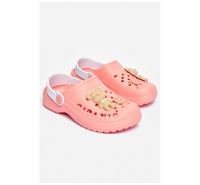Крокси дитячі для дівчинки персикового кольору 200474L