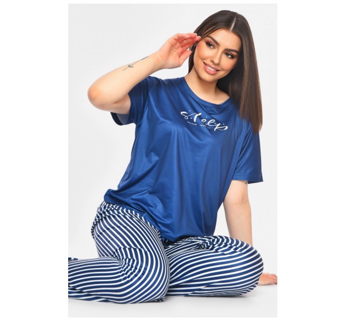 Женская пижама темно-синего цвета 200572L