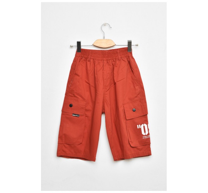 Бриджі підліткові для хлопчика теракотового кольору 200746L