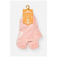 Шкарпетки-слідки жіночі демісезонні спортивні рожевого кольору 200817L