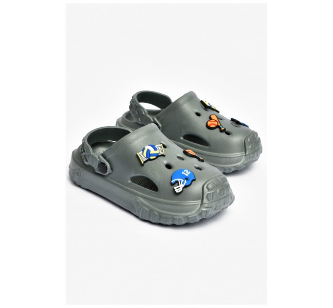 Кроксы детские серого цвета 200828L