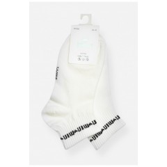 Шкарпетки жіночі демісезонні спортивні білого кольору 200882L