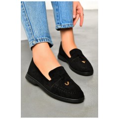 Туфлі-лофери жіночі чорного кольору 200910L