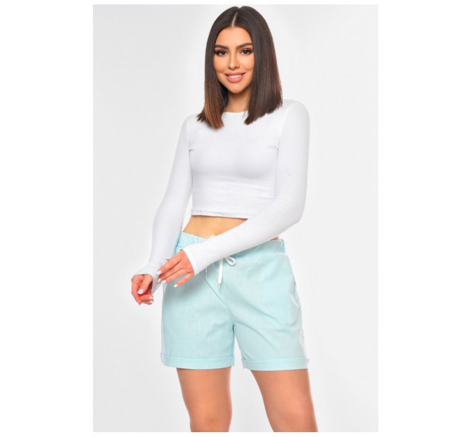 Шорти жіночі напівбатальні світло-блакитного кольору 200924L
