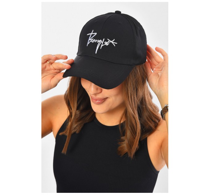 Кепка жіноча чорного кольору 201283L