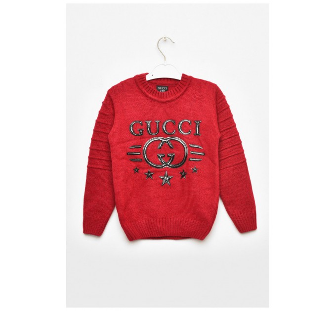 Светр дитячий для хлопчика бордового кольору 201567L