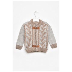 Кофта детская для мальчика бежевого цвета 201719L