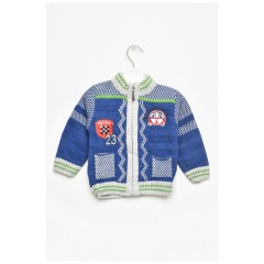 Кофта детская для мальчика голубого цвета с принтом 201744L