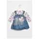 Сарафан+лонгслів дитячі для дівчинки синього кольору 201747L