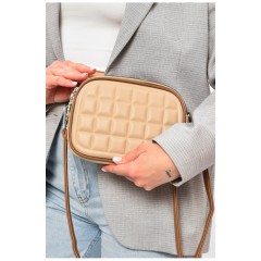 Сумка жіноча з екошкіри бежевого кольору 201802L