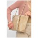 Сумка жіноча з екошкіри бежевого кольору 201806L