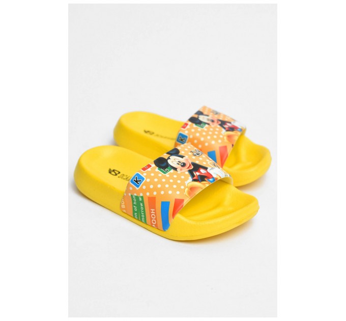 Шльопанці дитячі жовтого кольору 202508L