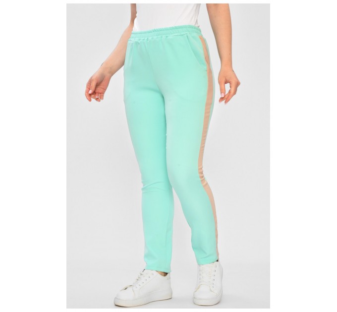 Штани жіночі однотонні м'ятного кольору 202568L