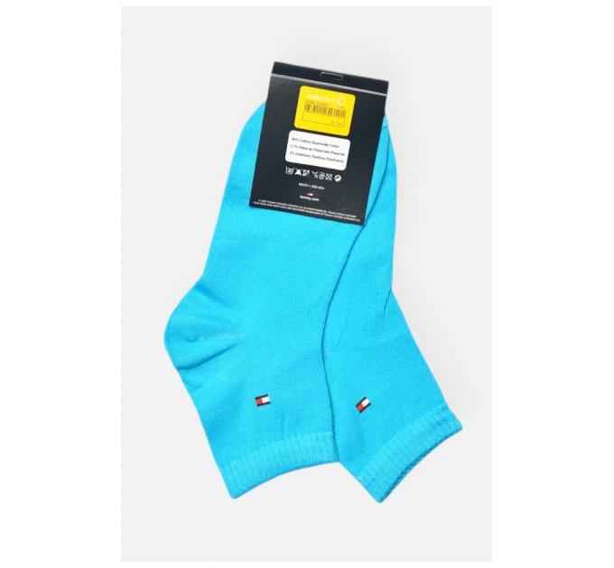 Шкарпетки жіночі демісезонні блакитного кольору 202779L