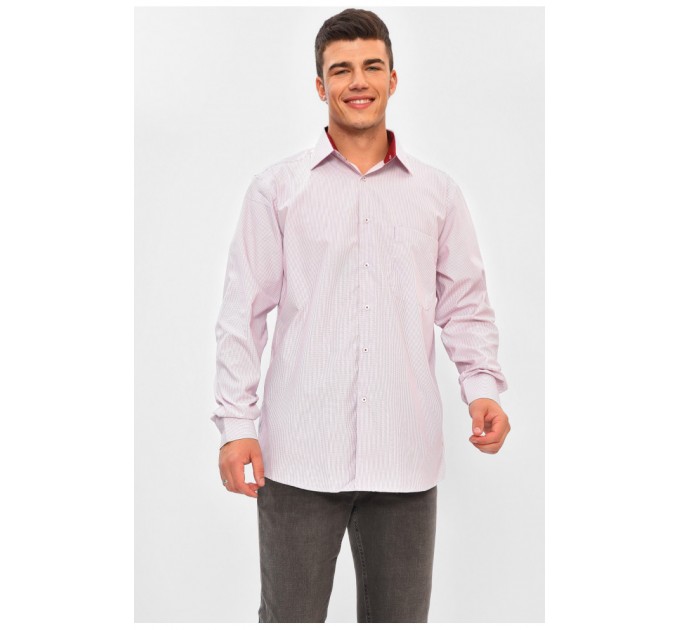 Рубашка мужская батальная розового цвета 202923L