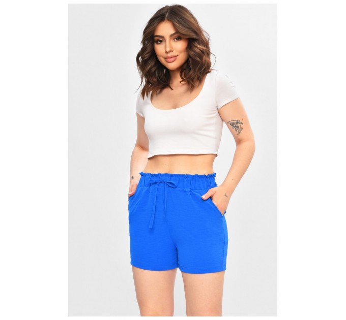 Шорти жіночі однотонні синього кольору 203009L