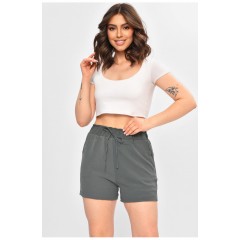 Шорти жіночі однотонні сірого кольору 203016L