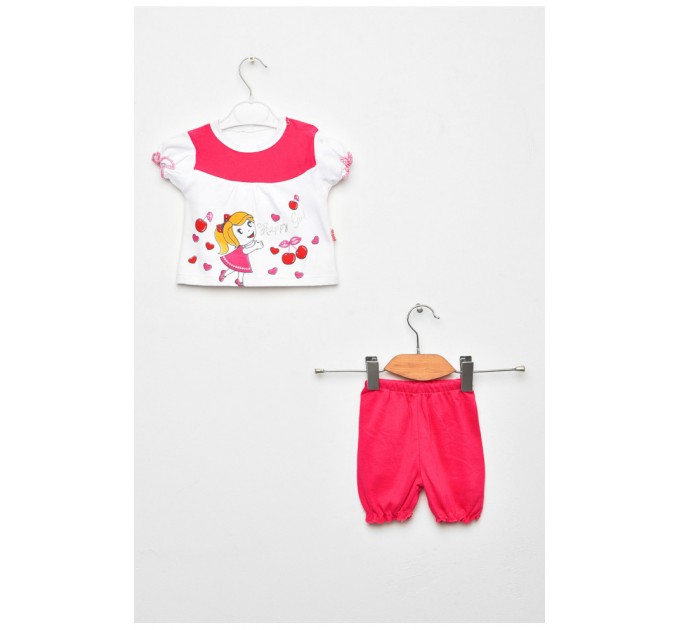 Костюм дитячий для дівчинки малинового кольору 203059L