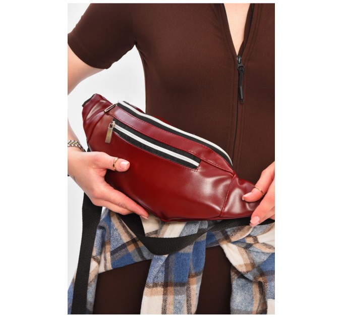 Бананка жіноча бордового кольору 203282L