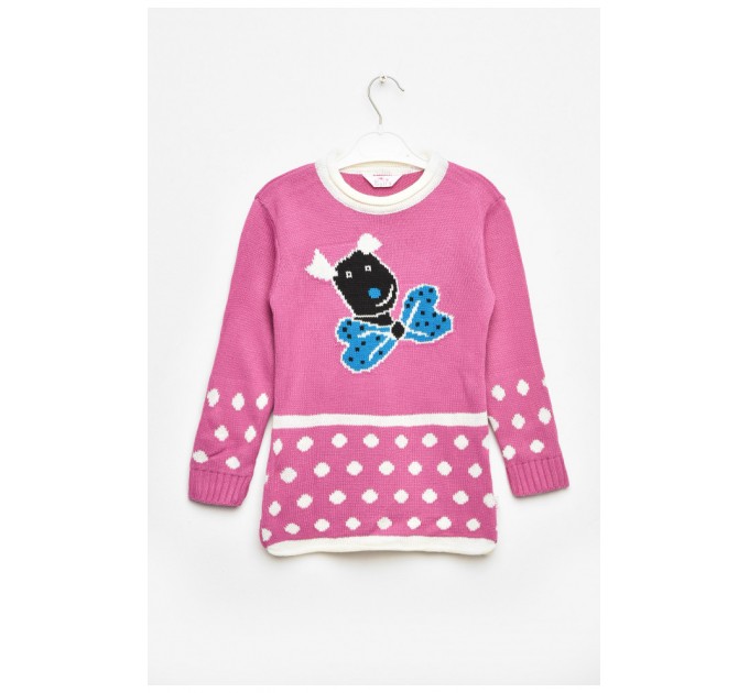 Туника детская для девочки лилового цвета с принтом 203362L