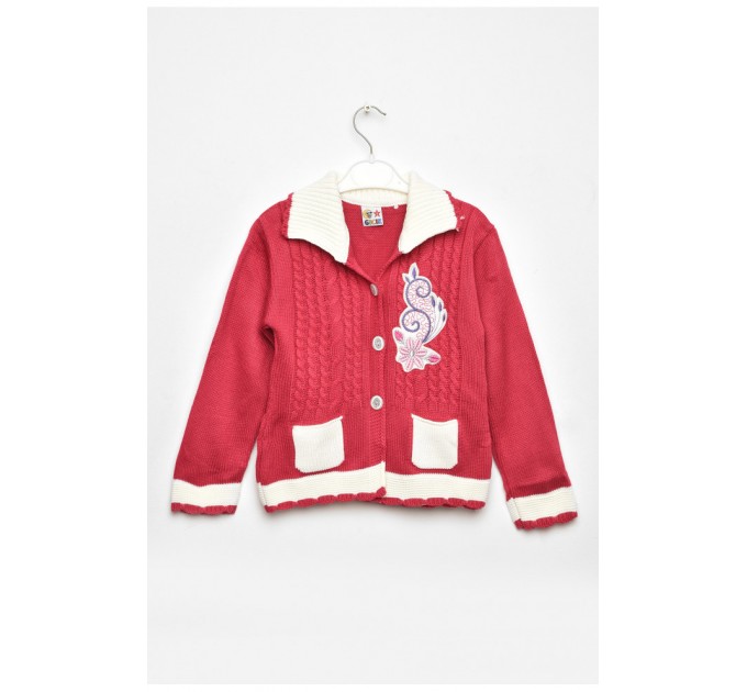 Кофта дитяча для дівчинки рожевого кольору з принтом 203435L