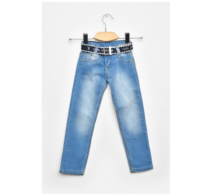 Джинсы детские для девочки голубого цвета 203458L
