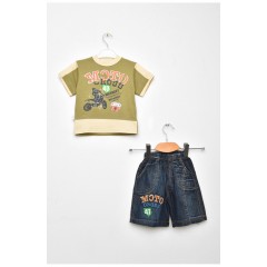 Костюм дитячий для хлопчика кольору хакі 203480L