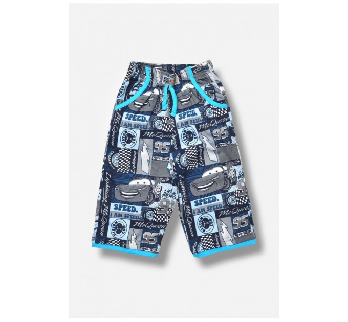 Бриджі для хлопчика блакитного кольору з принтом 203531L