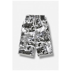 Бриджі дитячі для хлопчика чорного кольору з принтом 203533L