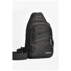 Сумка чоловіча через плече текстиль чорного кольору 203625L