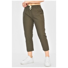 Бриджи женские однотонные темно-серого цвета 203663L