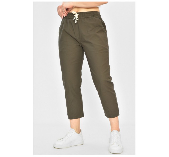 Бриджи женские однотонные темно-серого цвета 203663L