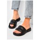 Шльопанці піна жіночі чорного кольору 203810L