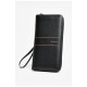 Кошелек-портмоне мужской из экокожи черного цвета 204002L