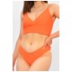 Купальник жіночий однотонний помаранчевого кольору 204183L