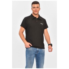 Футболка чоловіча поло чорного кольору 204258L Футболка чоловіча поло чорного кольору 204258L