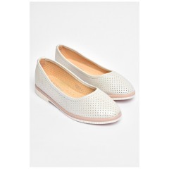 Балетки дитячі для дівчинки світло-сірого кольору 204301L