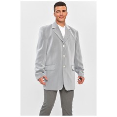 Піджак чоловічий однотонний сірого кольору 204327L