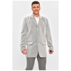 Піджак чоловічий однотонний сірого кольору 204328L