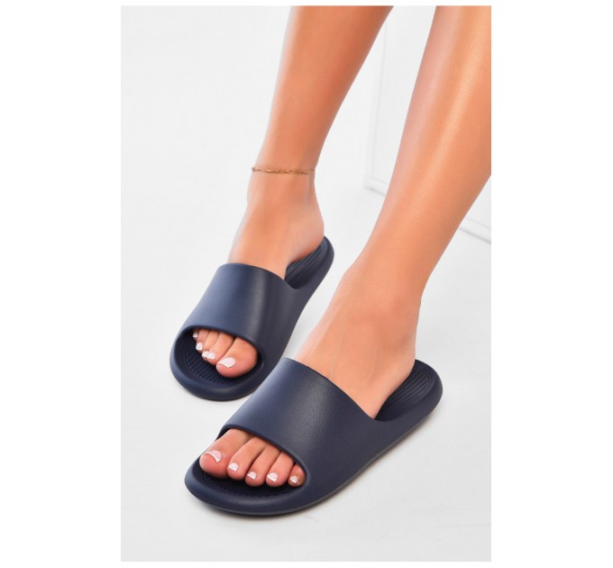 Шльопанці піна жіночі темно-синього кольору 204350L