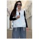Жилетка жіноча молочного кольору 204586L