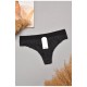 Стрінги жіночі однотонні чорного кольору 204785L