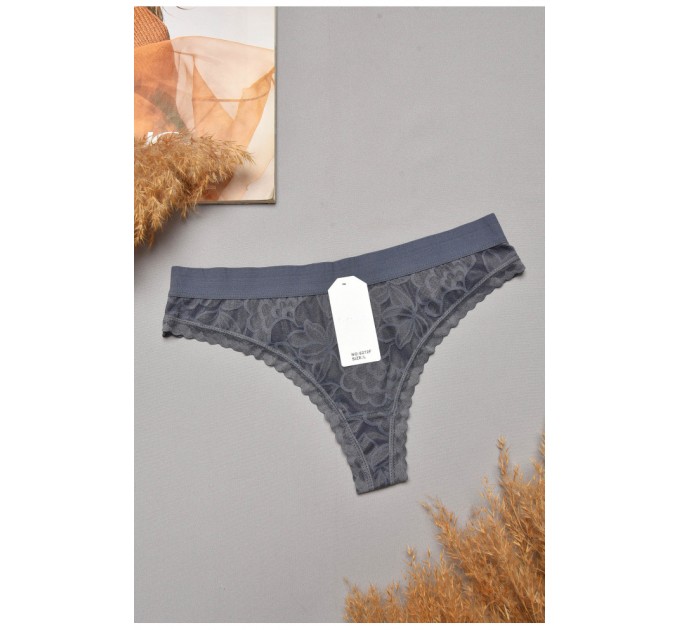 Стрінги жіночі однотонні сірого кольору 204793L